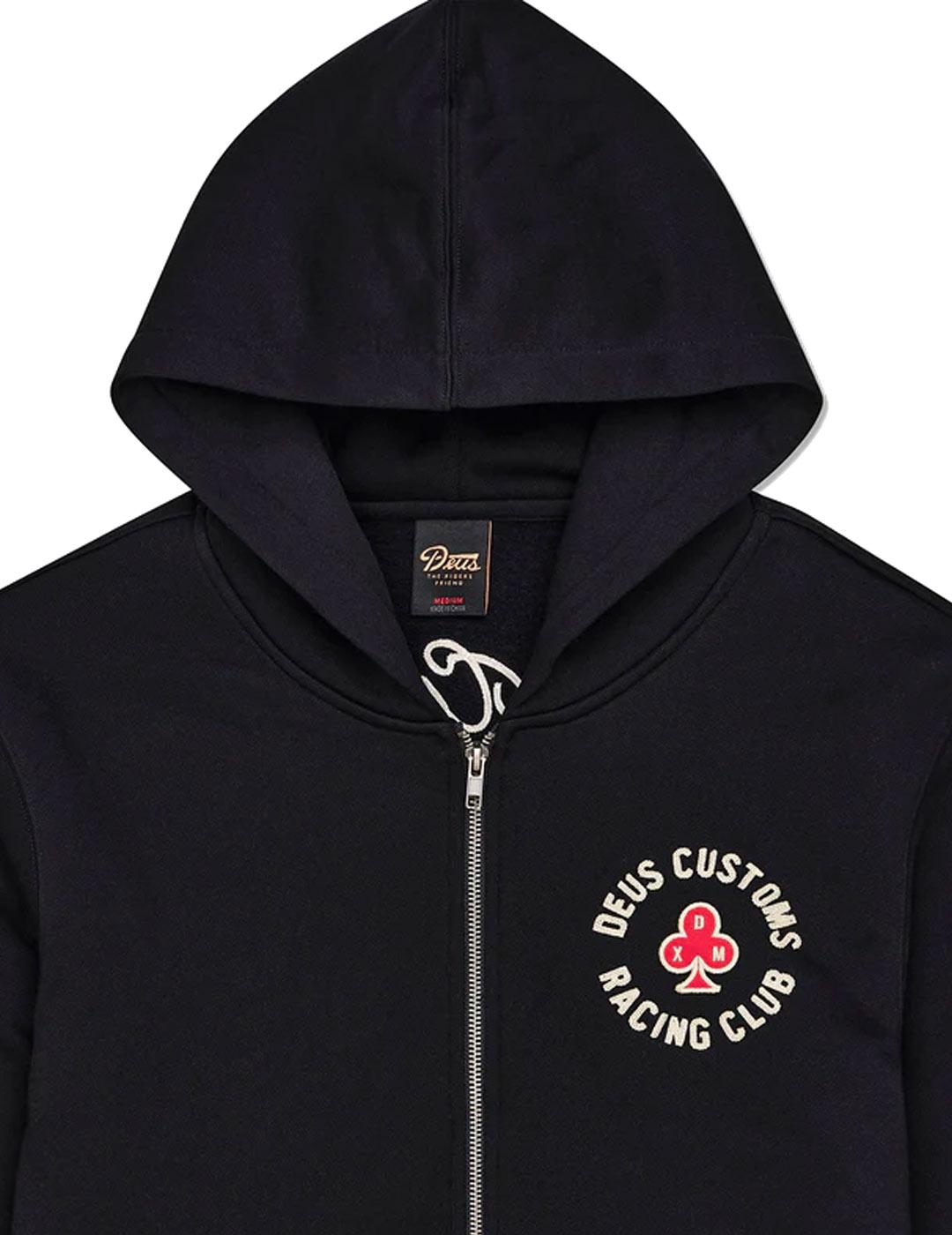 Deus Ex Machina Basto Sudadera Cremallera Hombre Negra