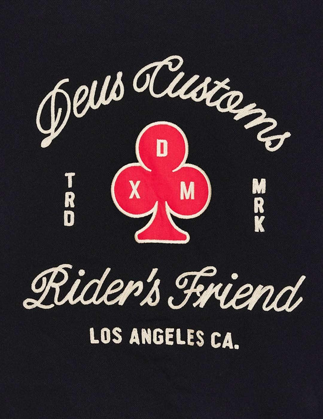 Deus Ex Machina Basto Sudadera Cremallera Hombre Negra