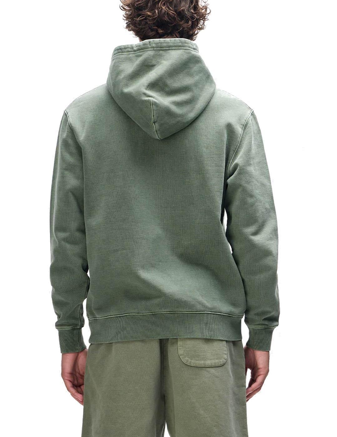 Deus Ex Machina Shield Garment Dyed Sudadera Hombre Verde