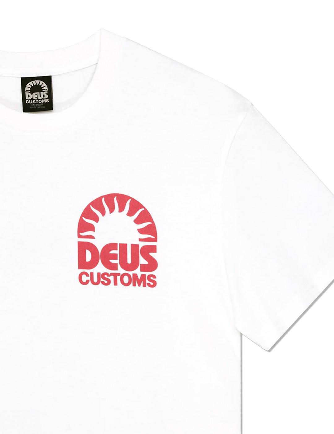 Deus Ex Machina Melodies Camiseta Hombre Blanco Vintage