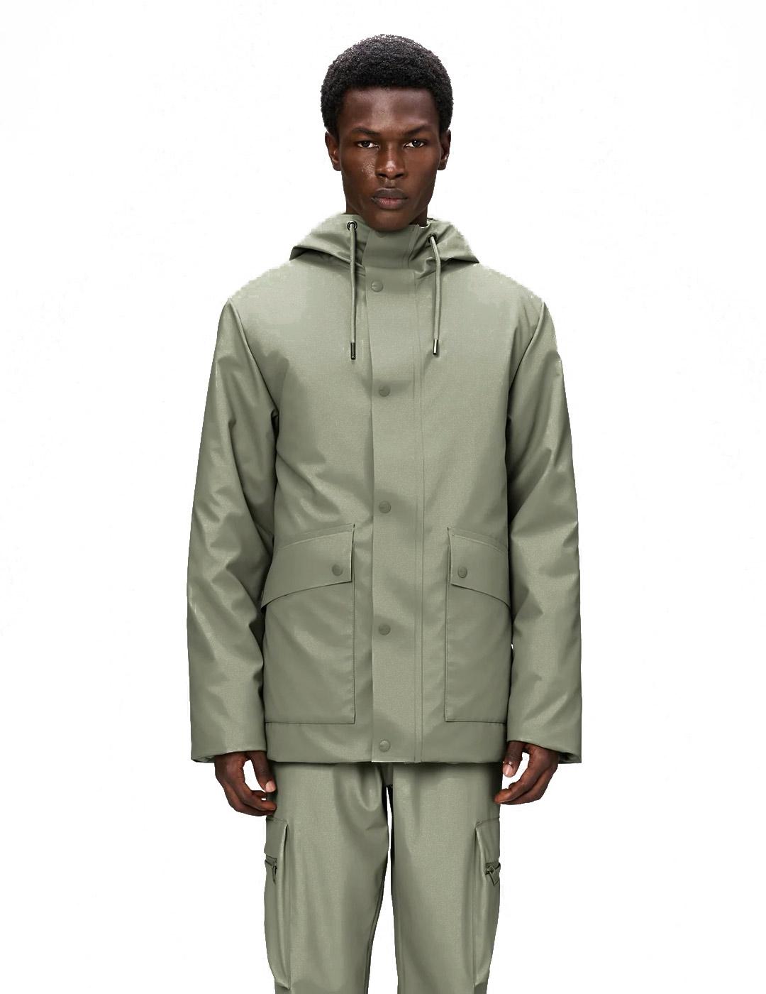 Rains Nome Parka Hombre Verde Claro