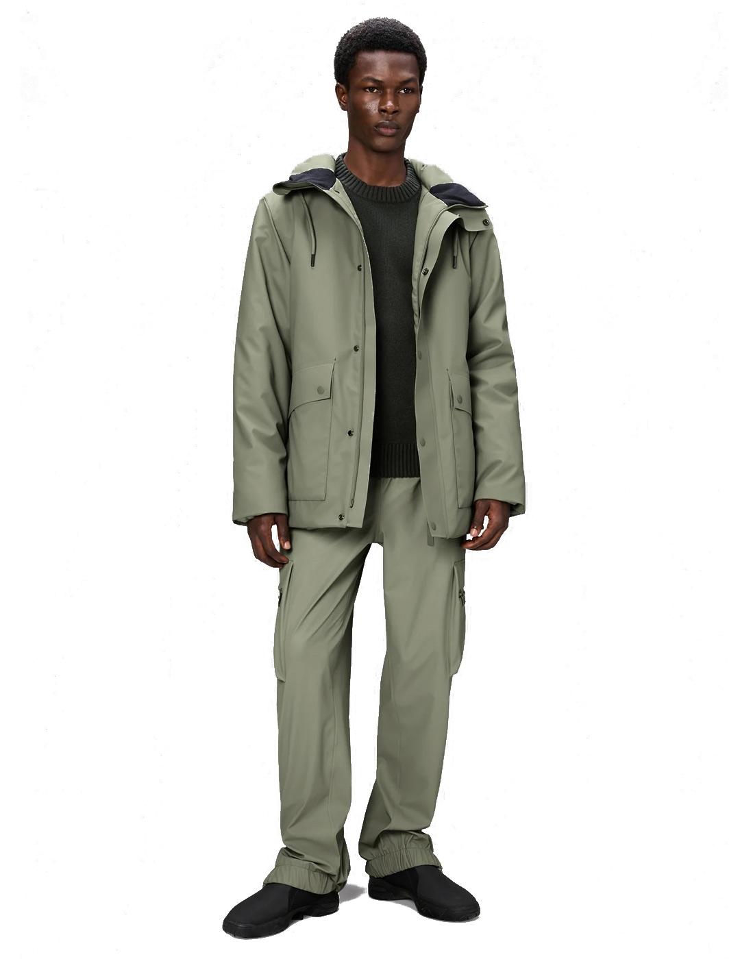 Rains Nome Parka Hombre Verde Claro