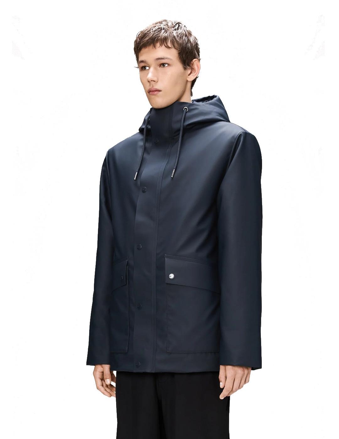 Rains Nome Parka Hombre Azul Marino