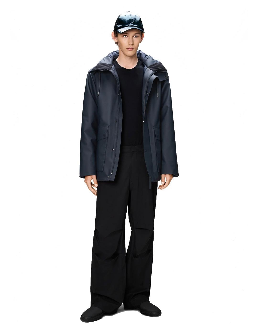 Rains Nome Parka Hombre Azul Marino