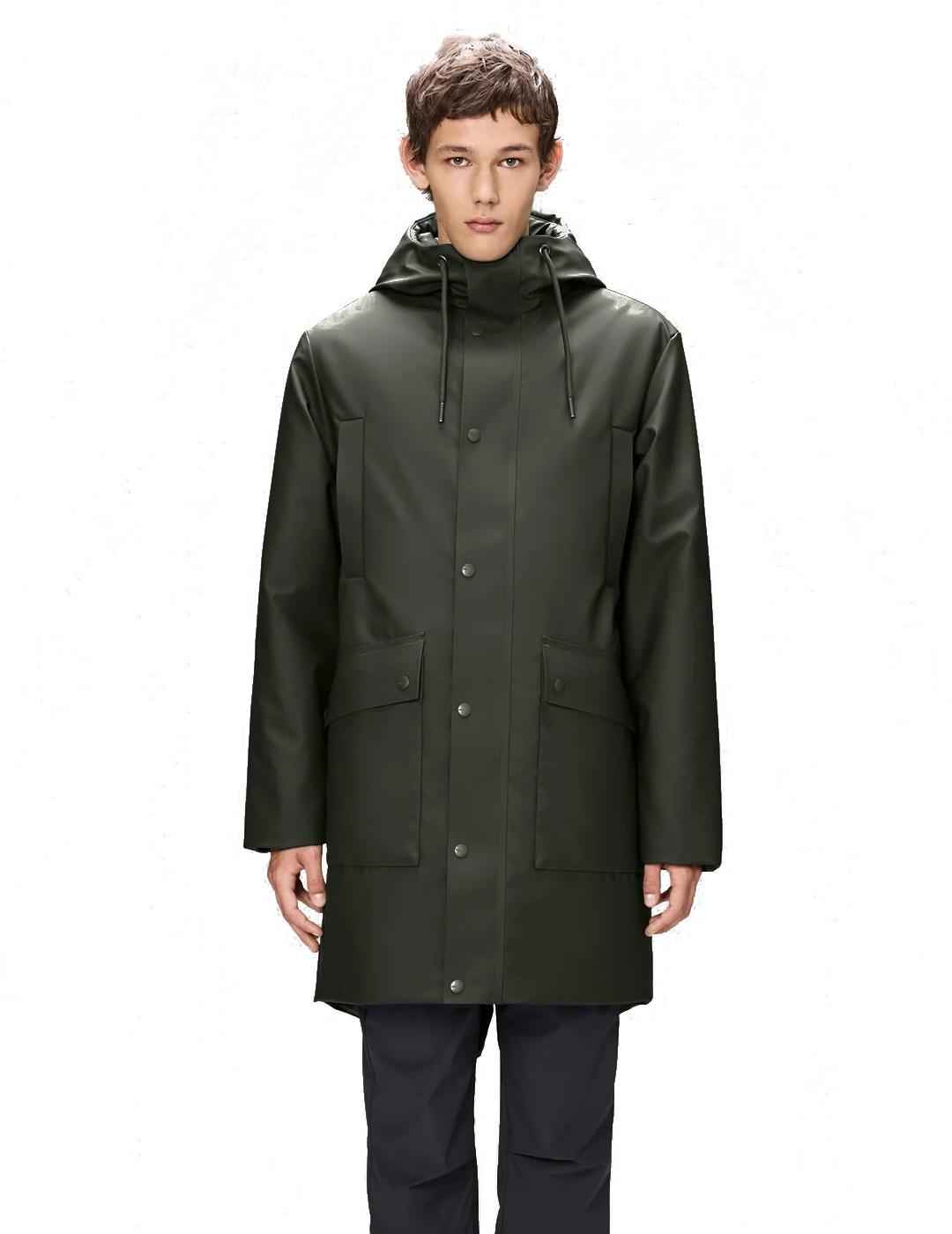  Rains Nome Long Parka Hombre Verde