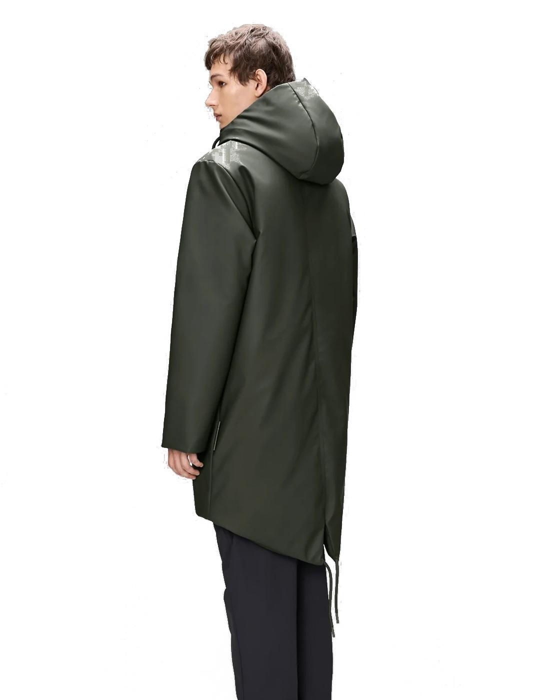  Rains Nome Long Parka Hombre Verde