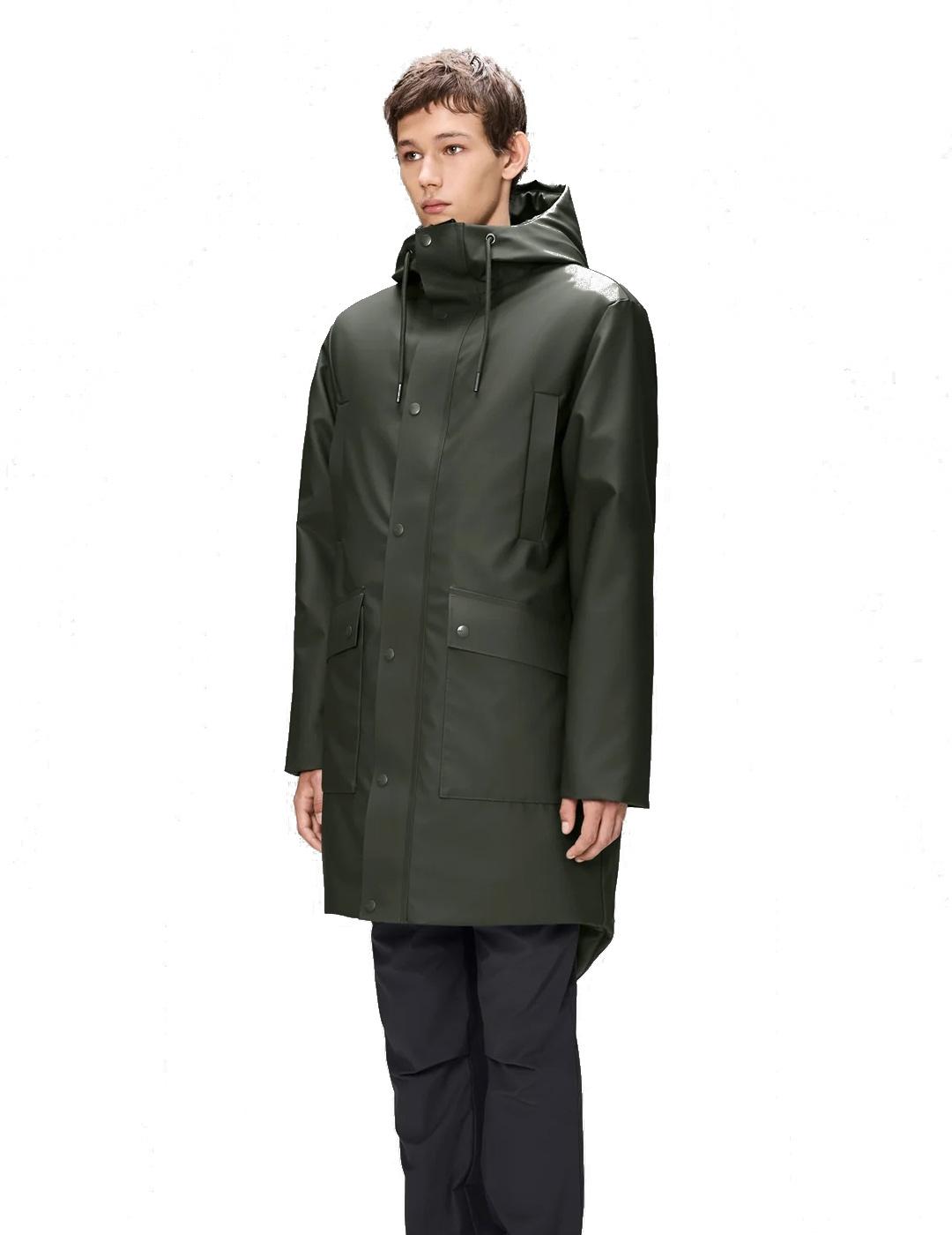  Rains Nome Long Parka Hombre Verde