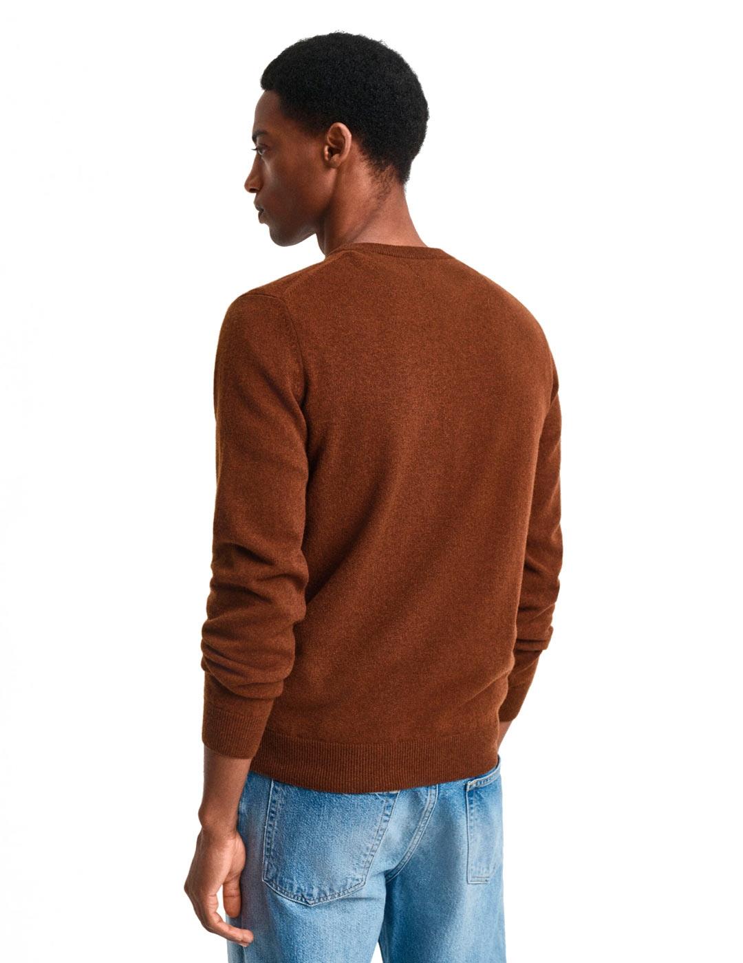 Gant Lambswool Jersey Fino Hombre Marrón
