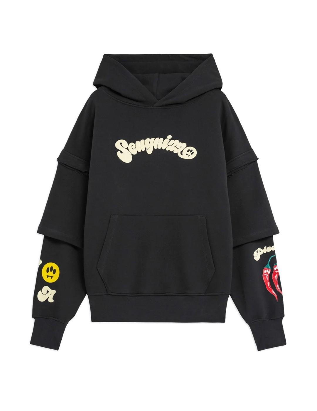 Barrow Bastos Sudadera Hombre Negra