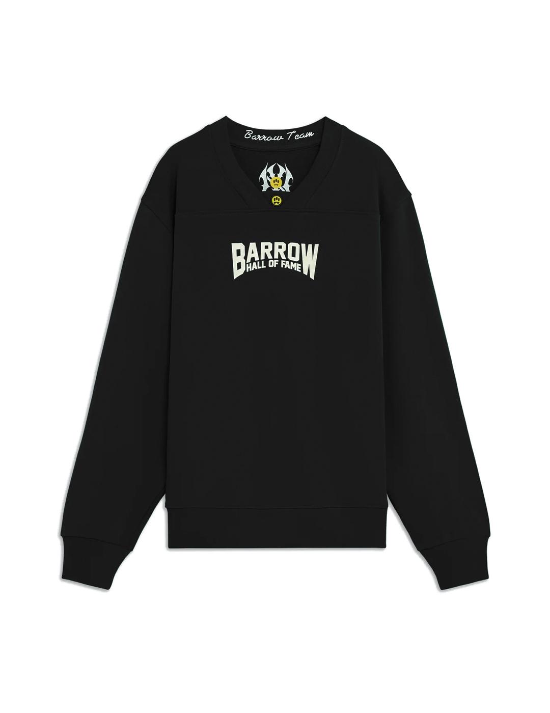 Barrow Estampado Gótico Sudadera Hombre Negra