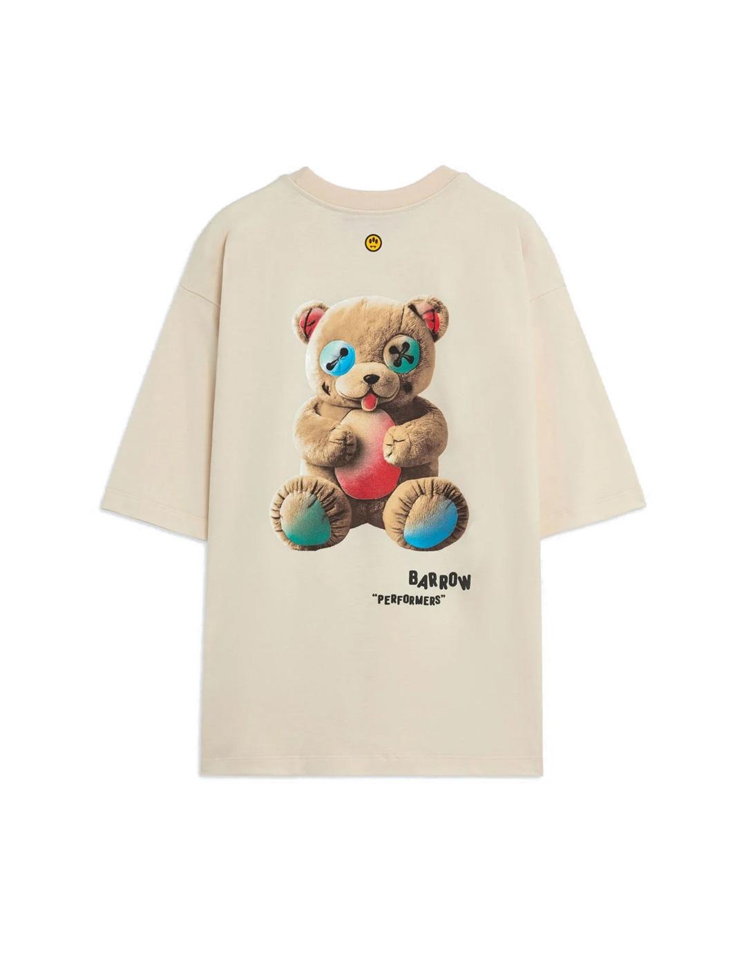 Barrow Oso Camiseta Hombre Beige