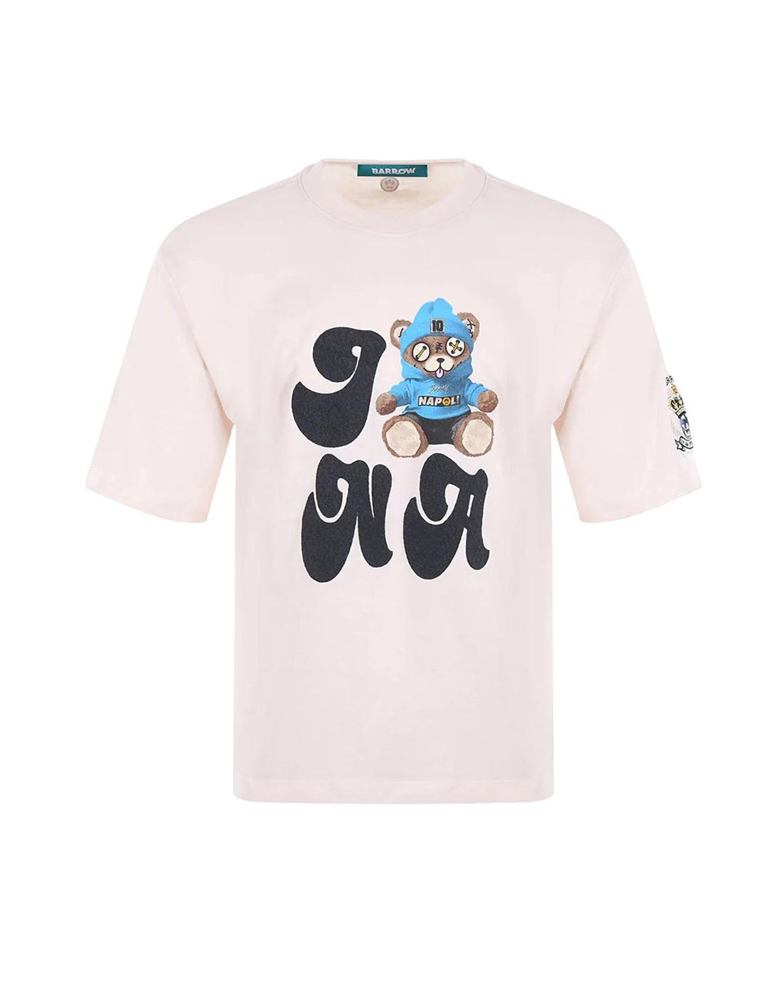 Barrow Oso Camiseta Hombre Beige