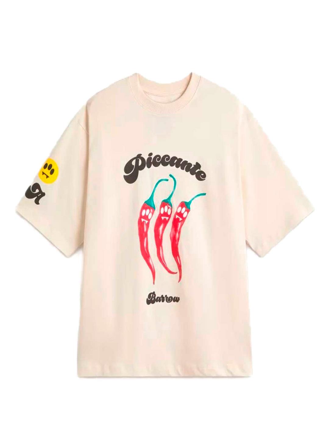 Barrow Guindilla Camiseta Hombre Beige