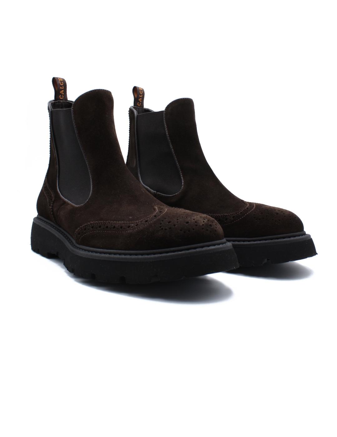 Calce Rover-B Bota Chelsea Ante Hombre Marrón