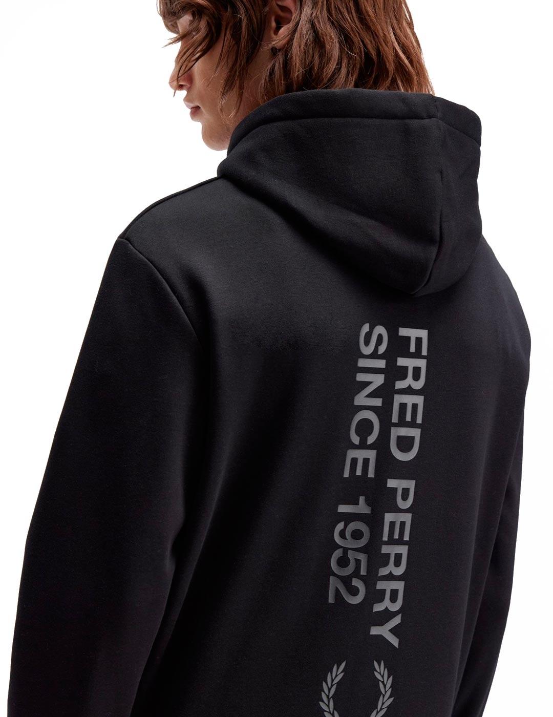 Fred Perry M1371 Sudadera Hombre Negra