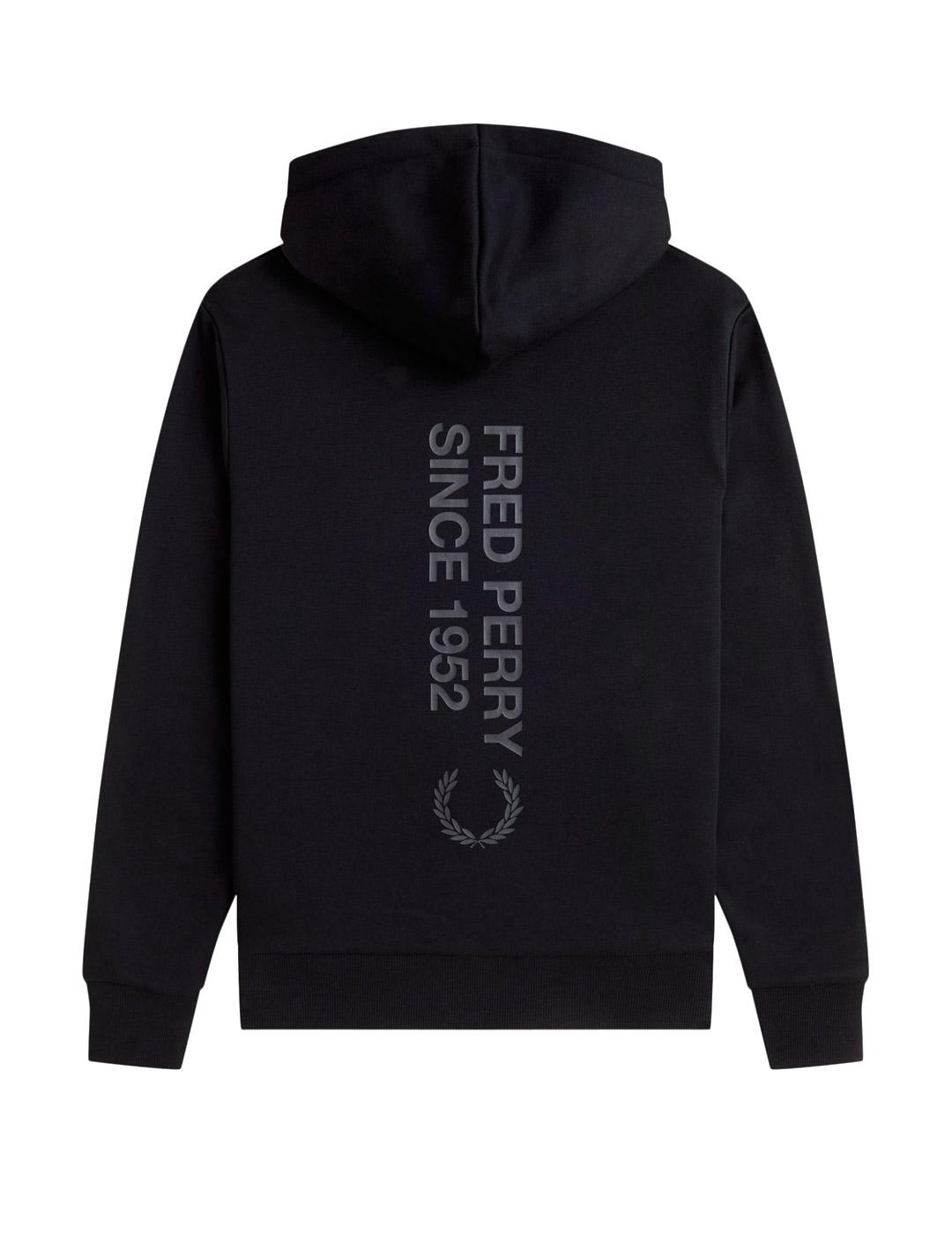 Fred Perry M1371 Sudadera Hombre Negra