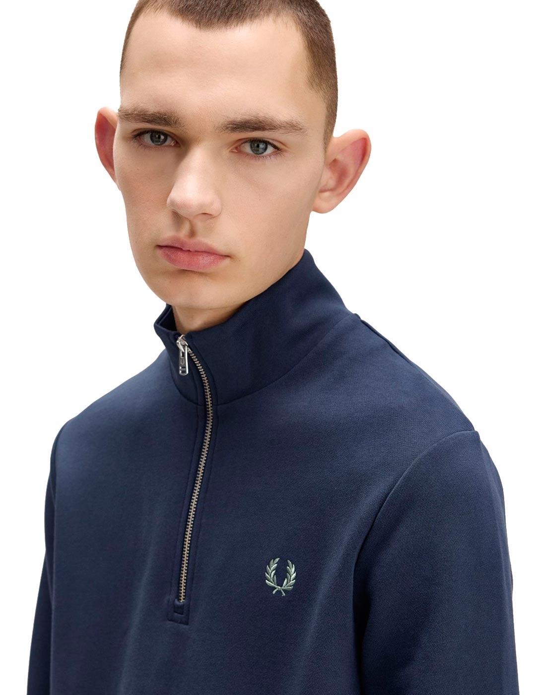 Fred Perry M3574 Sudadera Hombre Azul