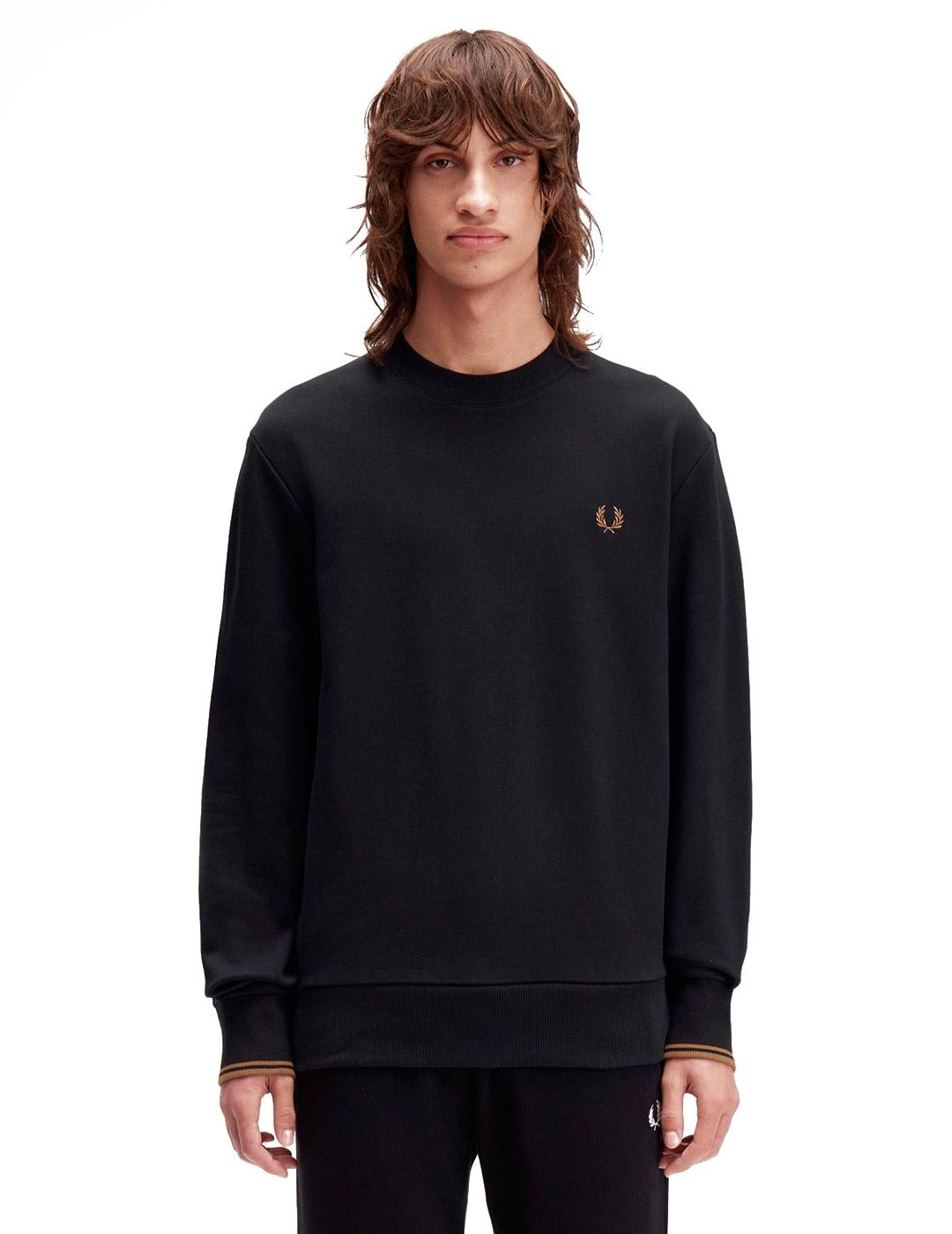 Fred Perry M7535 Sudadera Hombre Negra