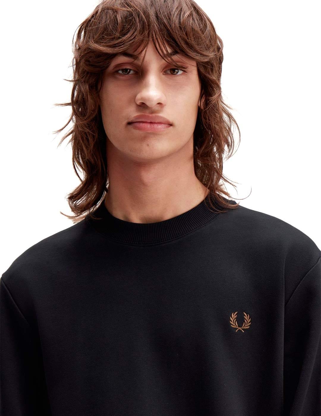 Fred Perry M7535 Sudadera Hombre Negra