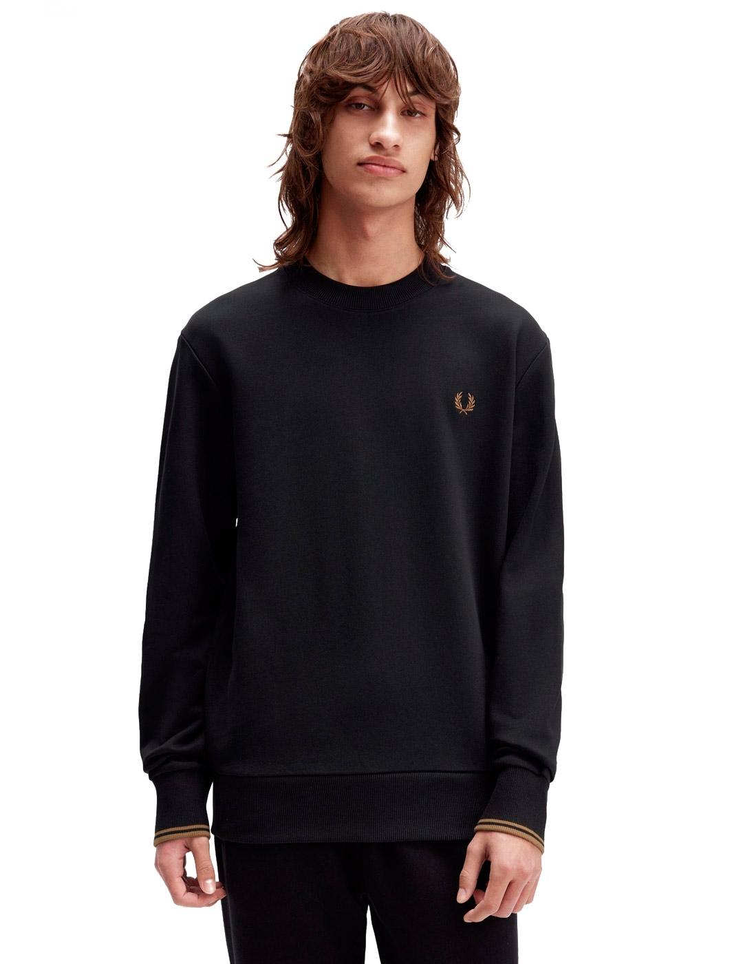 Fred Perry M7535 Sudadera Hombre Negra