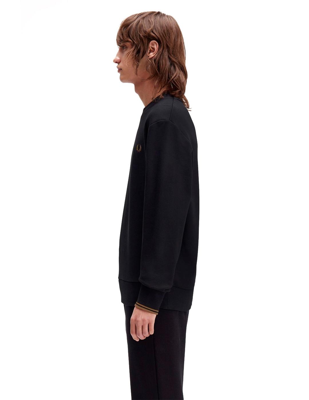 Fred Perry M7535 Sudadera Hombre Negra