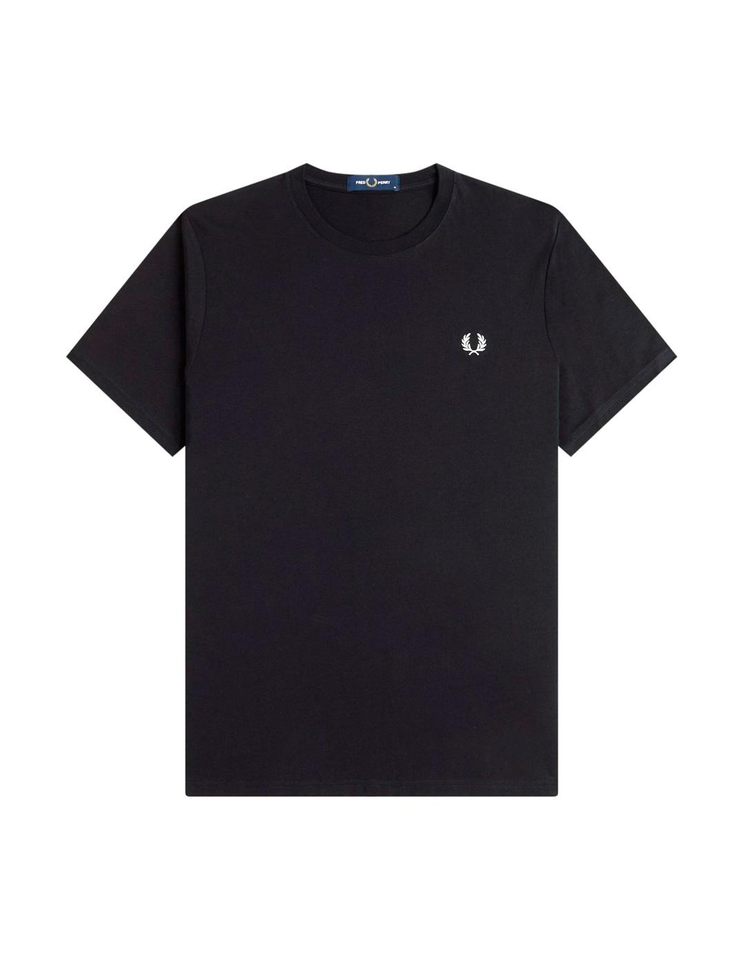 Fred Perry Bold Branding Camiseta Hombre Negra