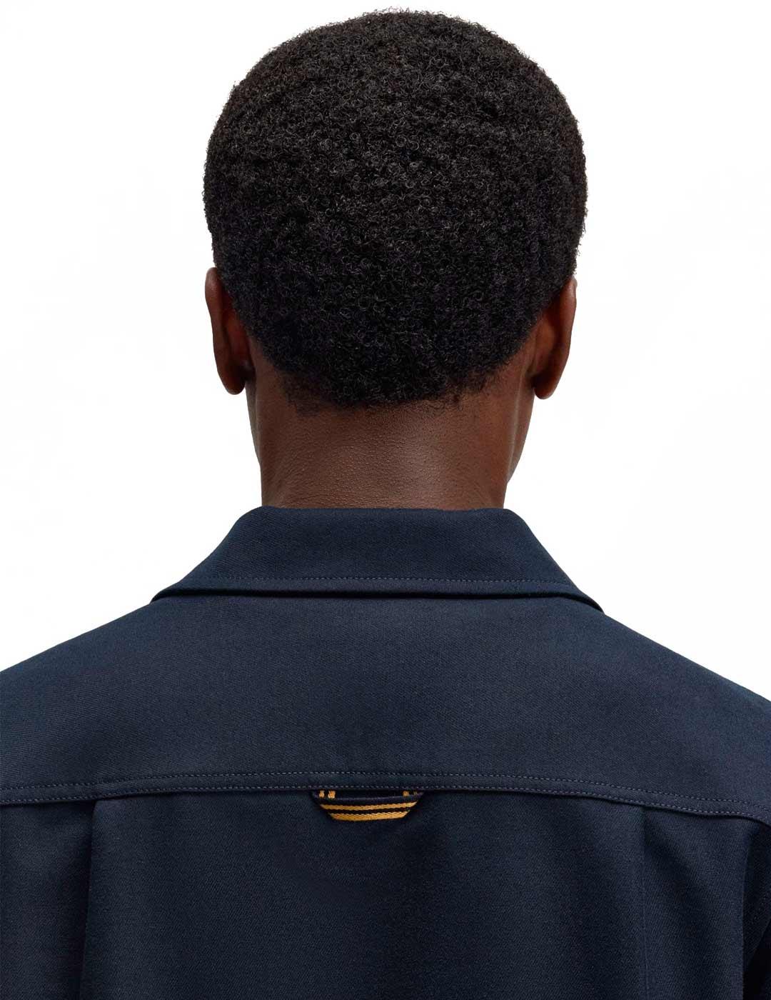 Fred Perry Sobrecamisa de Sarga Azul Marino