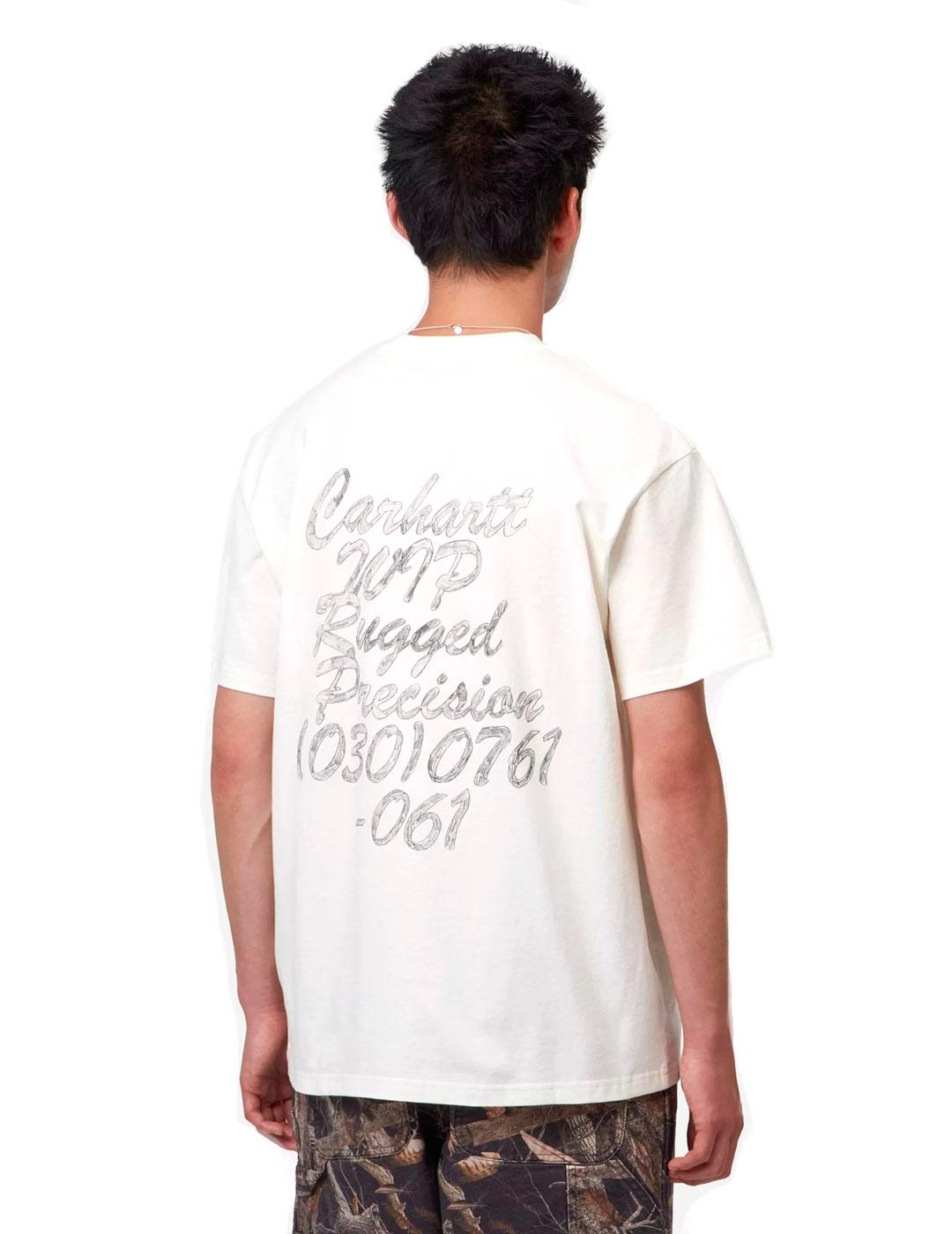 Carhartt Wip S/S Hatching Script Camiseta Hombre Blanca Carhartt Wip ...